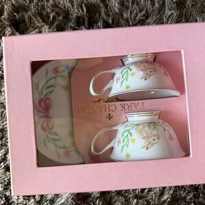 Chateau Floral Teacup Set in Pink and White